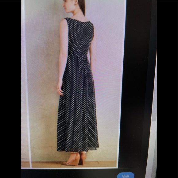 Anthropologie Eva Franco Clipped Dot Maxi Dress - Picture 2 of 6